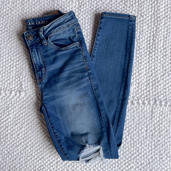 American Eagle Outfitters Denim - American Eagle Ne(x)t Level Stretch  Distressed Skinny High Rise Jeans